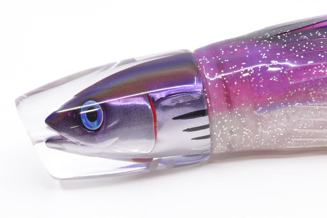 JB Signature Lures Skipjack Deep Purple Back Medium Straight Shooter 9" 5.5oz Skirted