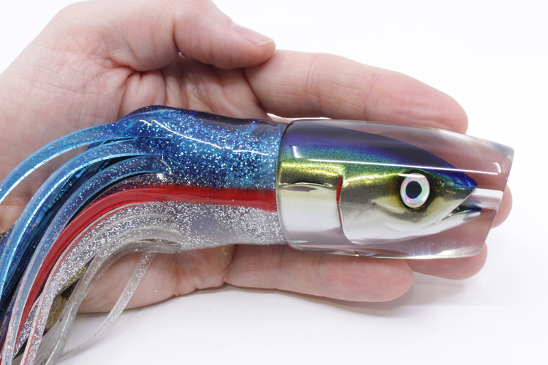 JB Signature Lures Mackerel Scad (Opelu) Medium Straight Shooter 9" 5.5oz Skirted