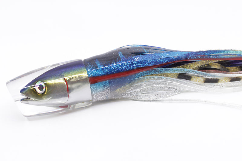 JB Signature Lures Mackerel Scad (Opelu) Medium Straight Shooter 9" 5.5oz Skirted