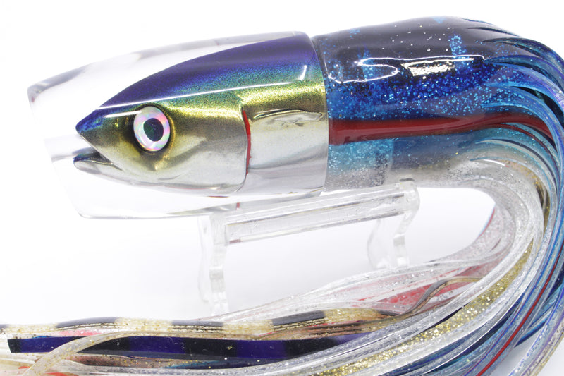 JB Signature Lures Mackerel Scad (Opelu) Medium Straight Shooter 9" 5.5oz Skirted