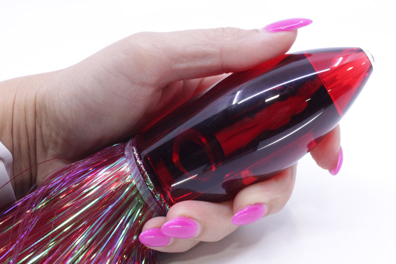 Moyes Lures Red Mirrored Large Ono Bullet 14" 12oz Strobez Red/Black