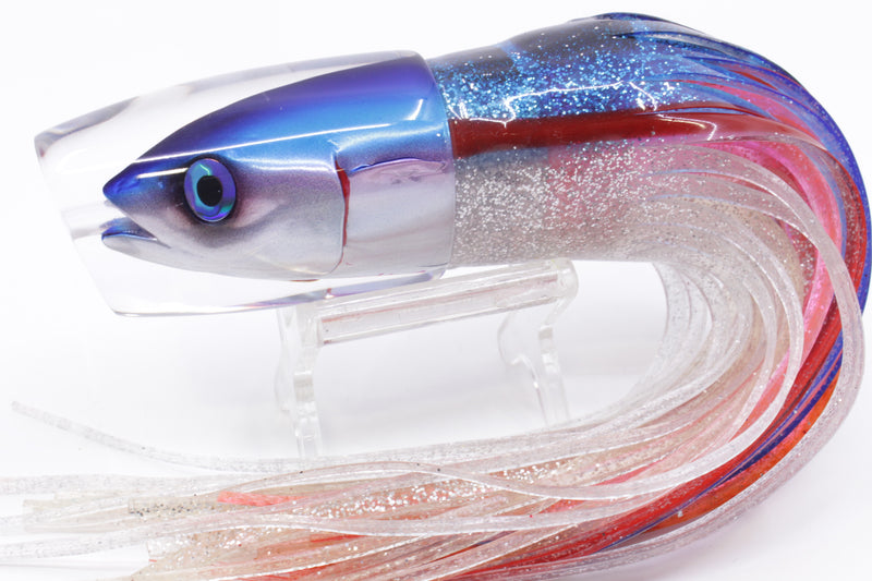 JB Signature Lures Pink-Silver Blue Back Medium Straight Shooter 9" 5.5oz Skirted