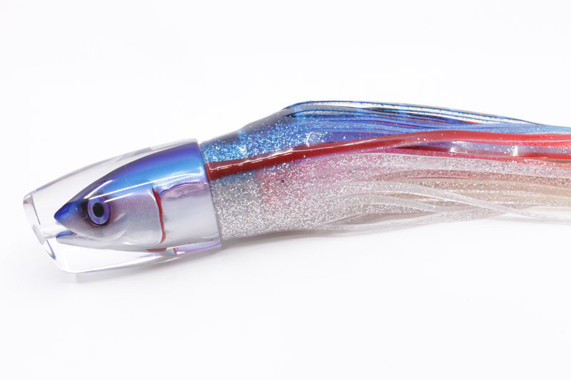 JB Signature Lures Pink-Silver Blue Back Medium Straight Shooter 9" 5.5oz Skirted