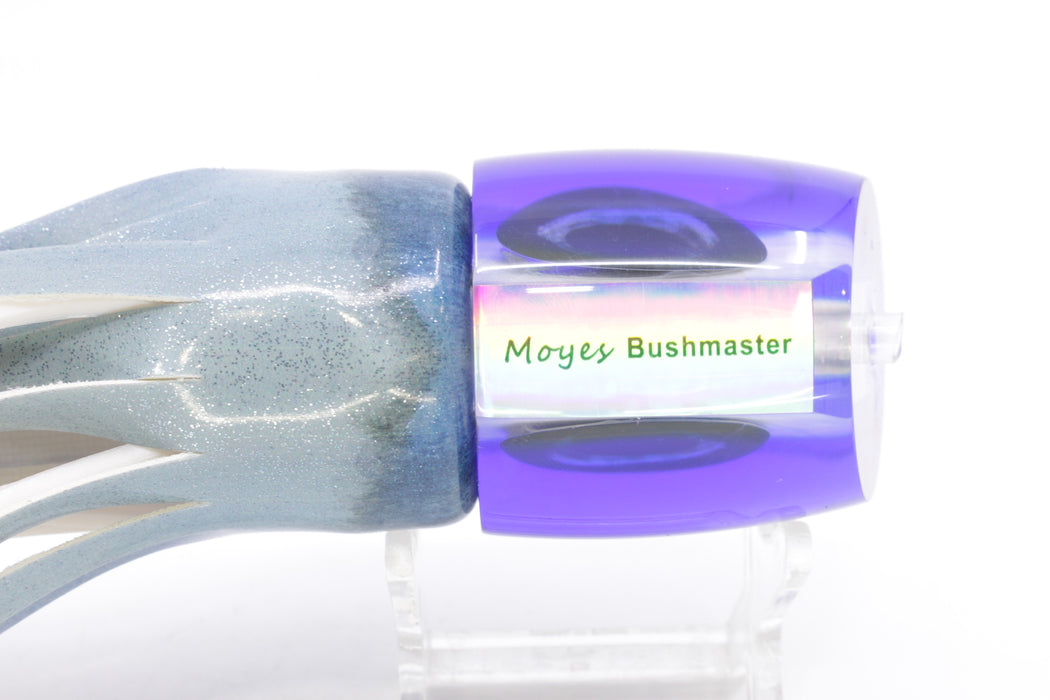 Moyes Lures White MOP Blue Back Bushmaster 12" 7.5oz Fire Tailz Vinyl Aku Revisited