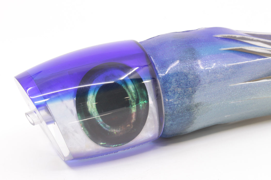 Moyes Lures White MOP Blue Back Bushmaster 12" 7.5oz Fire Tailz Vinyl Aku Revisited