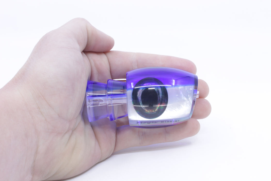 Moyes Lures White MOP Blue Back Taxi Eyes Blaster 12" 4oz