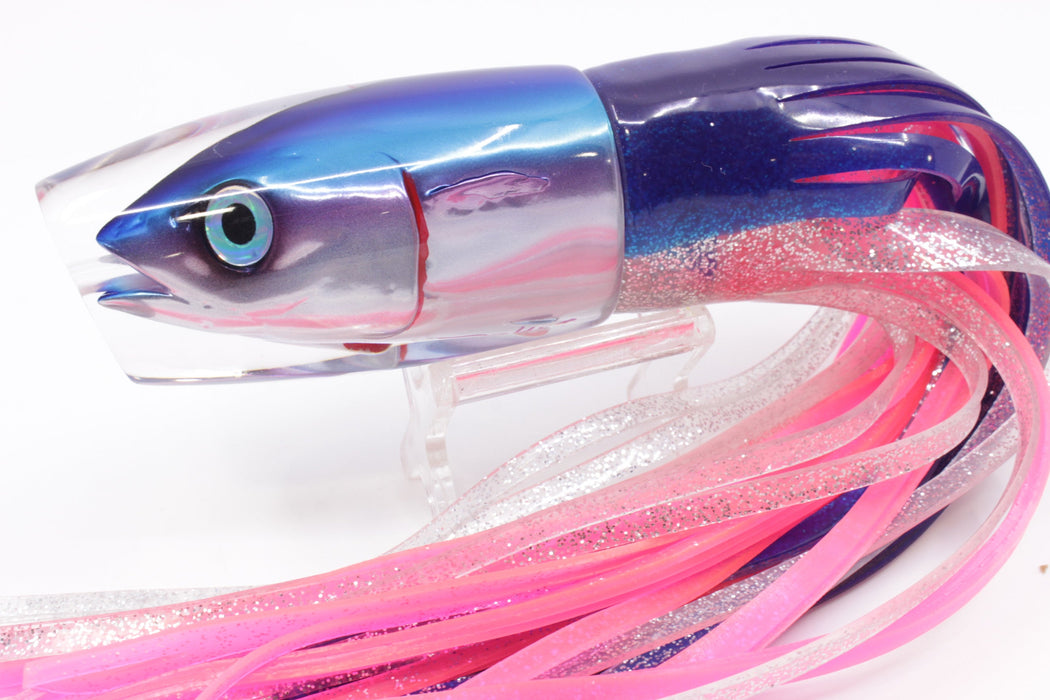 JB Signature Lures Pink-Silver Blue Back Large Plunger 12" 9oz Skirted Blue-Silver/Pink EZ-K
