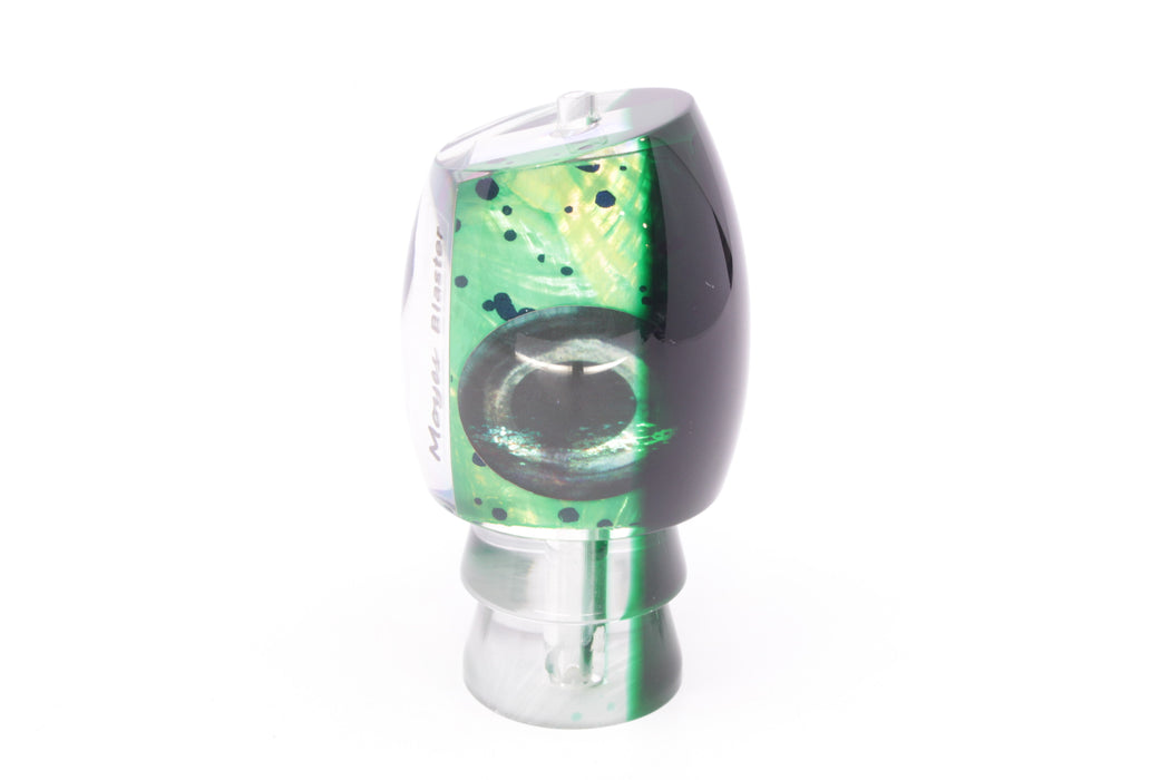 Moyes Lures Mahi MOP Dark Green Back Taxi Eyes Blaster 12" 4oz