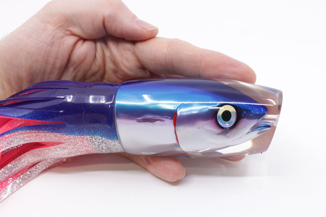 JB Signature Lures Pink-Silver Blue Back Large Plunger 12" 9oz Skirted Blue-Silver/Pink EZ-K