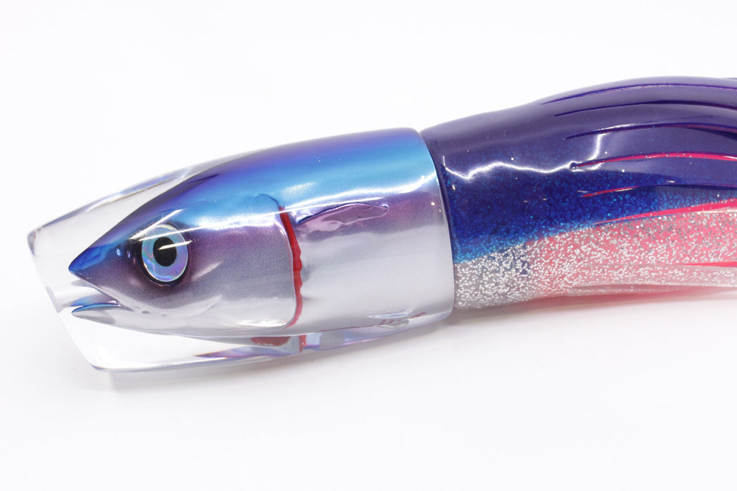 JB Signature Lures Pink-Silver Blue Back Large Plunger 12" 9oz Skirted Blue-Silver/Pink EZ-K