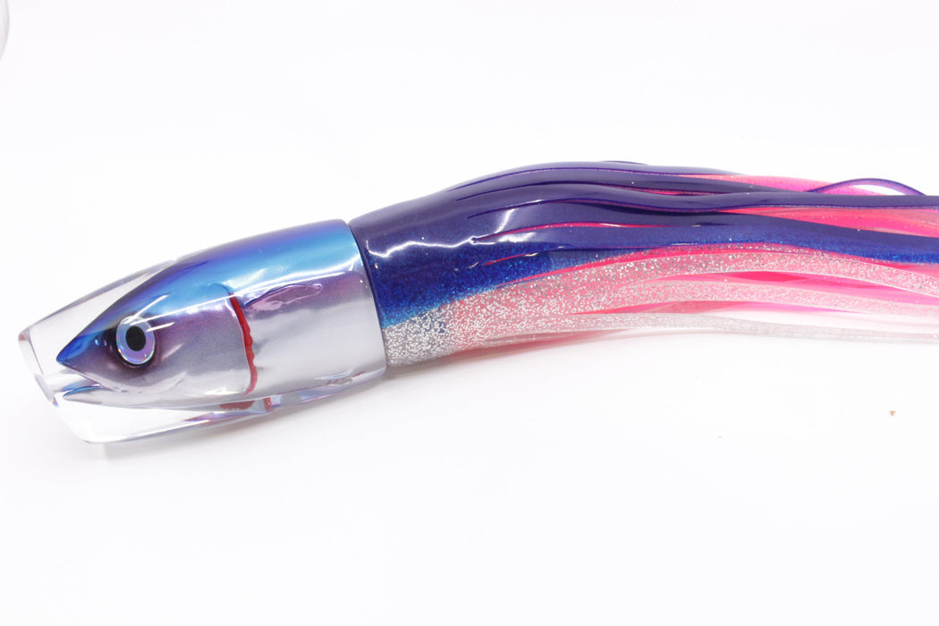JB Signature Lures Pink-Silver Blue Back Large Plunger 12" 9oz Skirted Blue-Silver/Pink EZ-K
