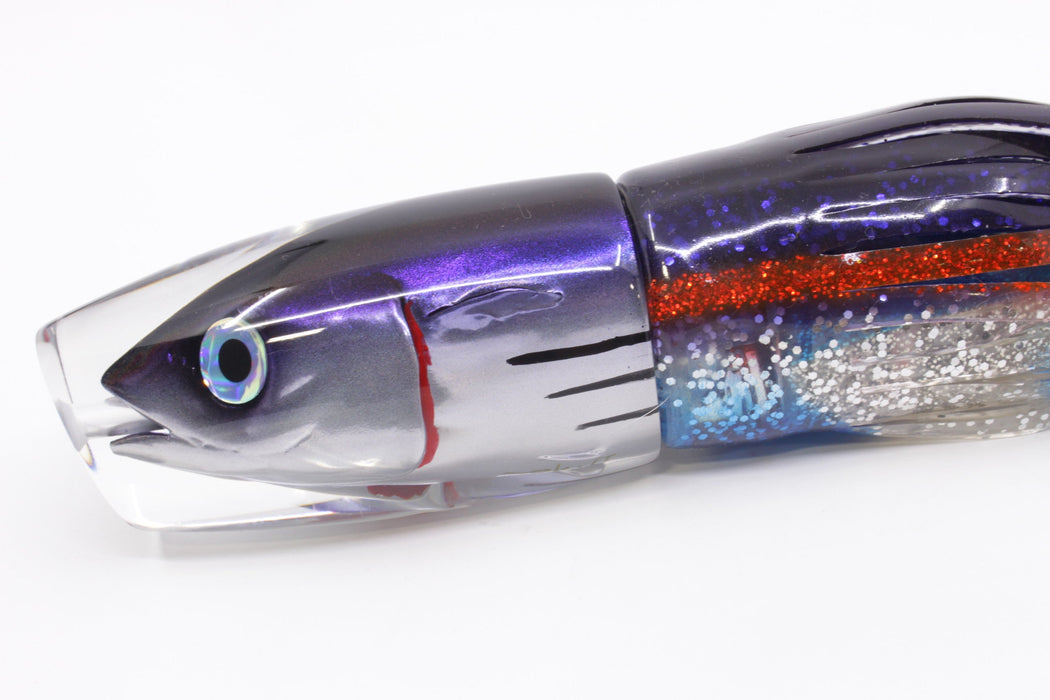 JB Signature Lures Skipjack Deep Purple Back Large Plunger 12" 9oz Skirted EZ-K