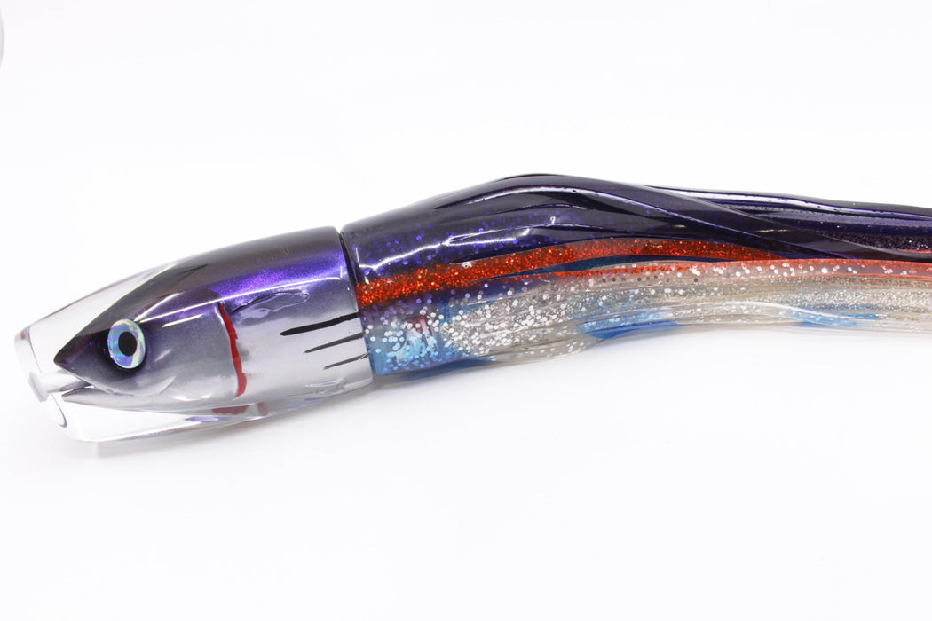 JB Signature Lures Skipjack Deep Purple Back Large Plunger 12" 9oz Skirted EZ-K