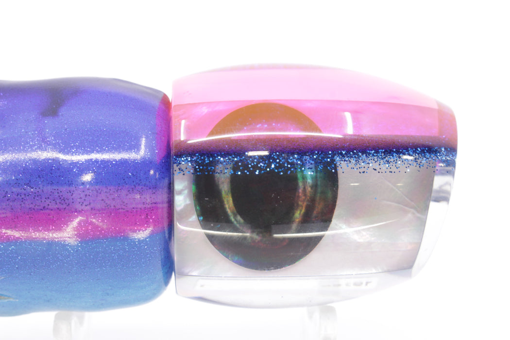 Moyes Lures White MOP Pink-Blue Back Taxi Eyes Medium Blaster 12" 6oz FT Vinyl Blue Dream