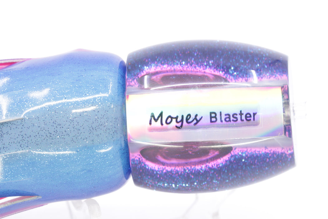 Moyes Lures White MOP Pink-Blue Back Taxi Eyes Medium Blaster 12" 6oz FT Vinyl Blue Dream