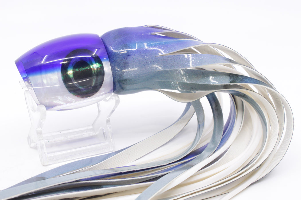 Moyes Lures White MOP Blue Back Taxi Eyes Medium Blaster 12" 6oz FT Vinyl Aku Revisited