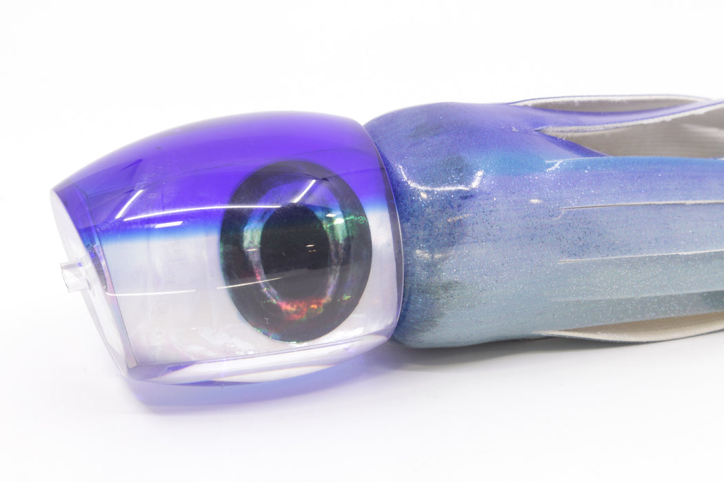 Moyes Lures White MOP Blue Back Taxi Eyes Medium Blaster 12" 6oz FT Vinyl Aku Revisited