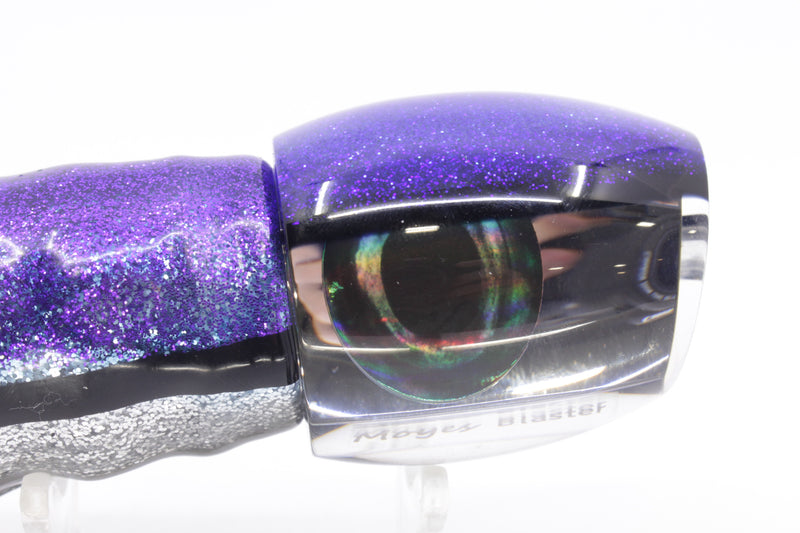 Moyes Lures Mirrored Blue-Black Back Taxi Eyes Medium Blaster 12" 6oz Skirted