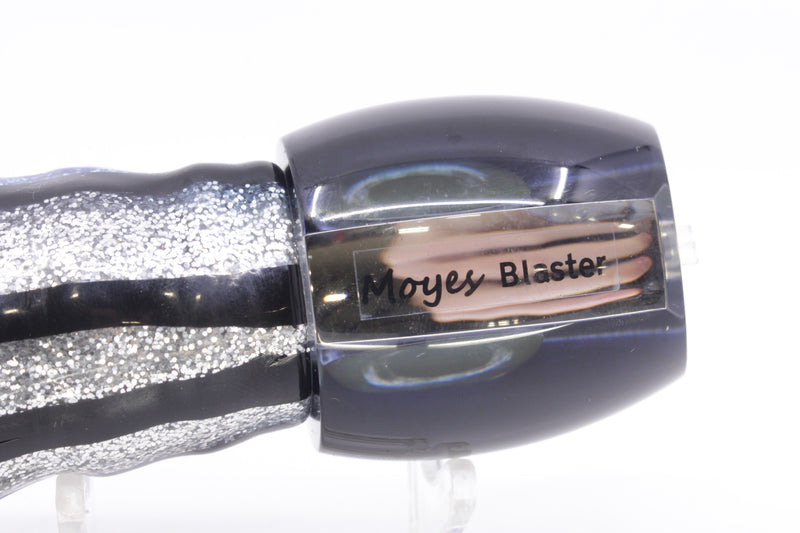 Moyes Lures Mirrored Blue-Black Back Taxi Eyes Medium Blaster 12" 6oz Skirted