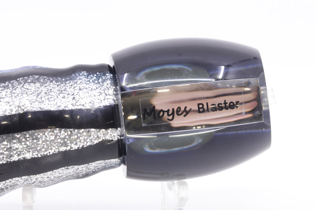 Moyes Lures Mirrored Blue-Black Back Taxi Eyes Medium Blaster 12" 6oz Skirted