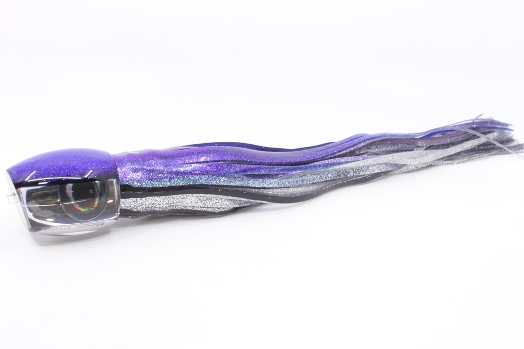 Moyes Lures Mirrored Blue-Black Back Taxi Eyes Medium Blaster 12" 6oz Skirted