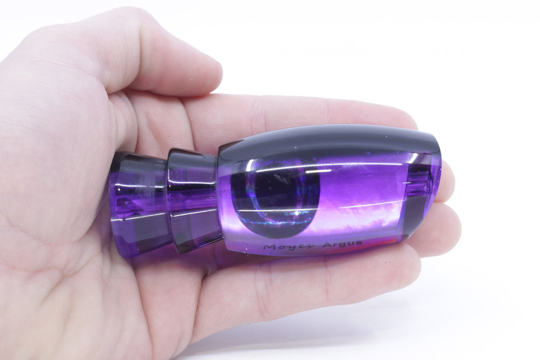 Moyes Lures Purple MOP Black Back Taxi Eyes Medium Argus 12" 3.5oz