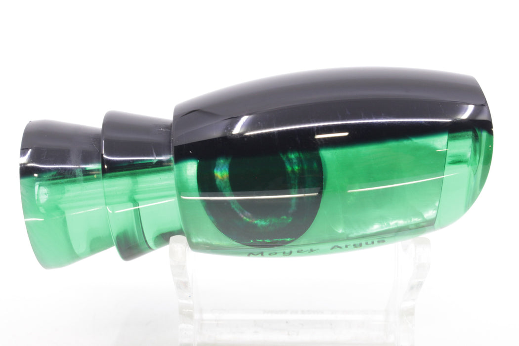 Moyes Lures Green MOP Black Back Taxi Eyes Medium Argus 12" 3.5oz