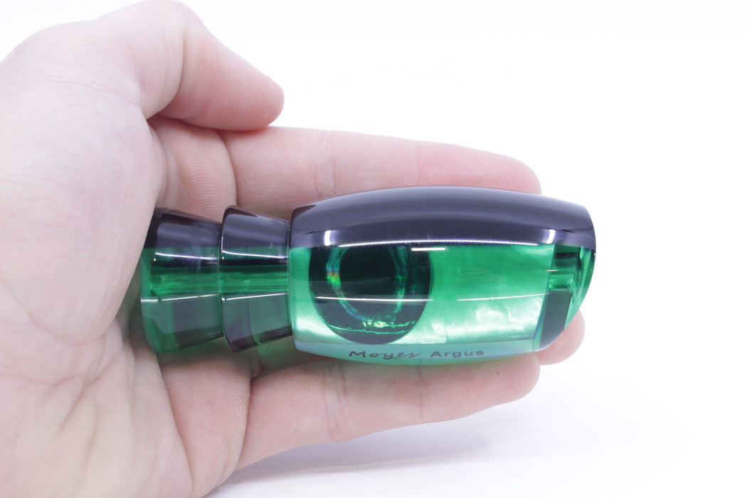 Moyes Lures Green MOP Black Back Taxi Eyes Medium Argus 12" 3.5oz