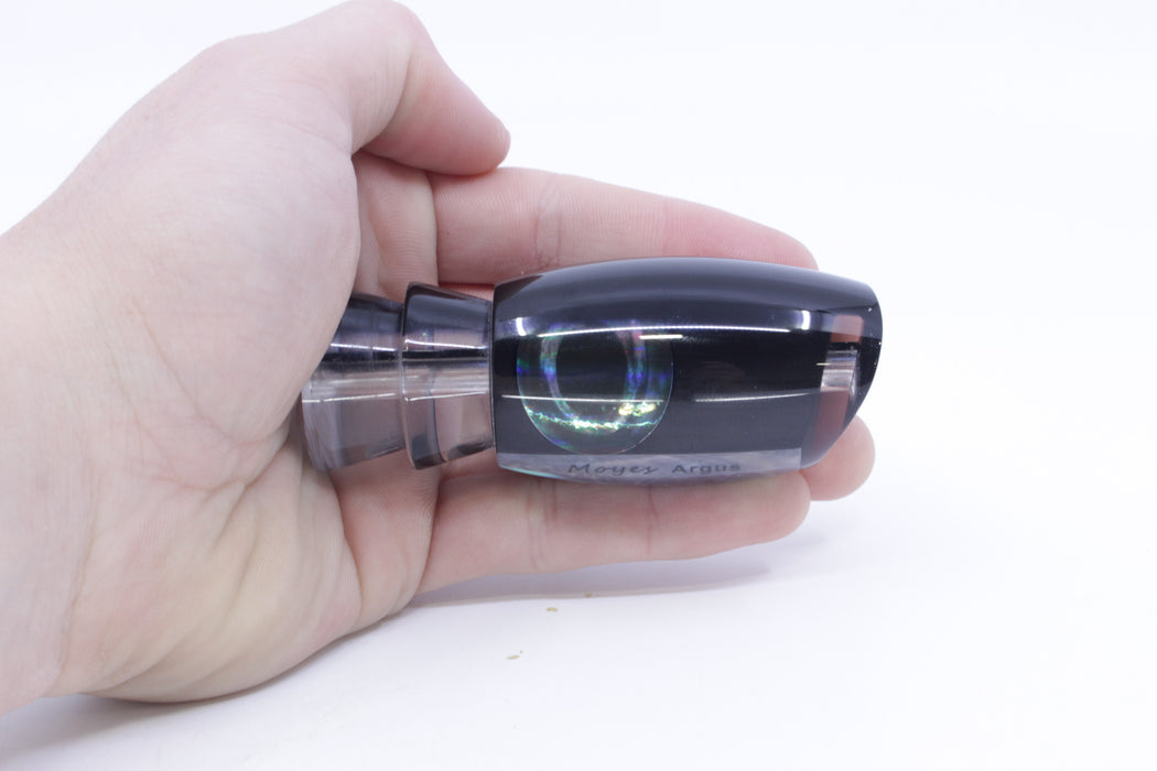 Moyes Lures Black Pearl Black Back Taxi Eyes Medium Argus 12" 3.5oz