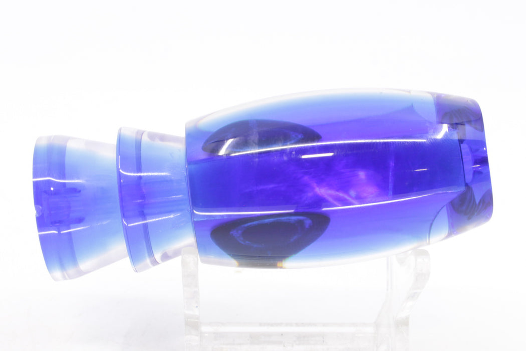 Moyes Lures White MOP Blue Back Taxi Eyes Medium Argus 12" 3.5oz