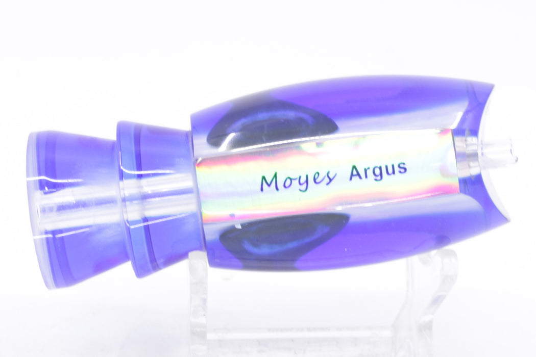 Moyes Lures White MOP Blue Back Taxi Eyes Medium Argus 12" 3.5oz