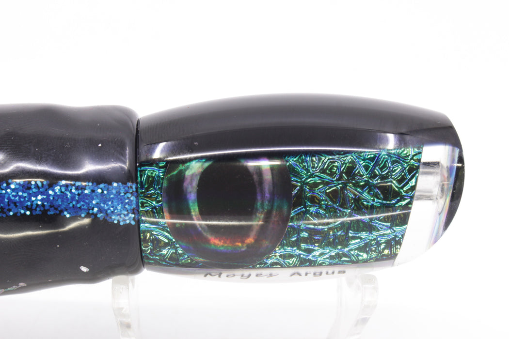 Moyes Lures Green-Blue Oil Slick Black Back Medium Argus 12" 6.5oz Skirted Yellowfin