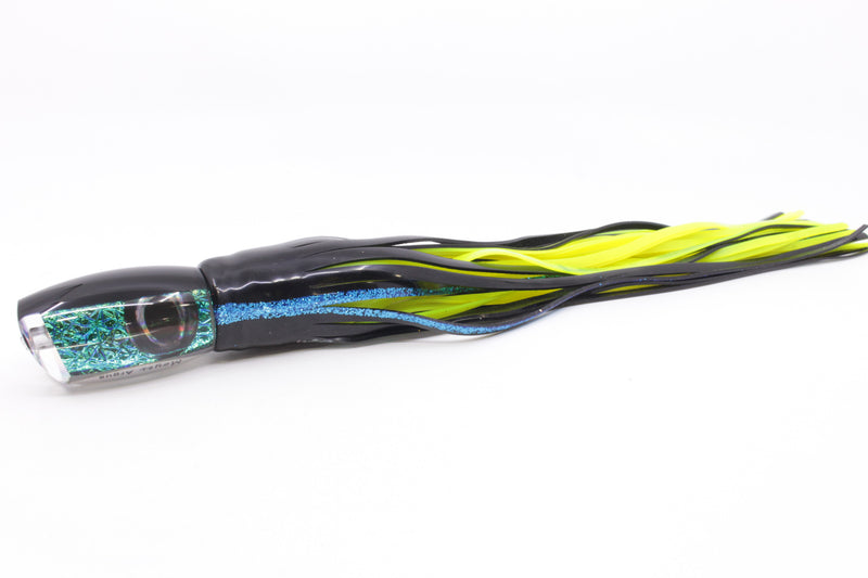 Moyes Lures Green-Blue Oil Slick Black Back Medium Argus 12" 6.5oz Skirted Yellowfin