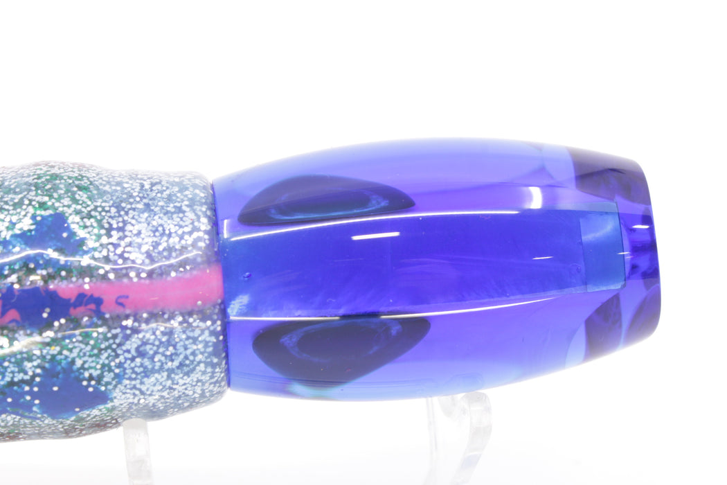 Moyes Lures Ice Blue MOP Blue Back Taxi Eyes Medium Argus 12" 6.5oz Skirted