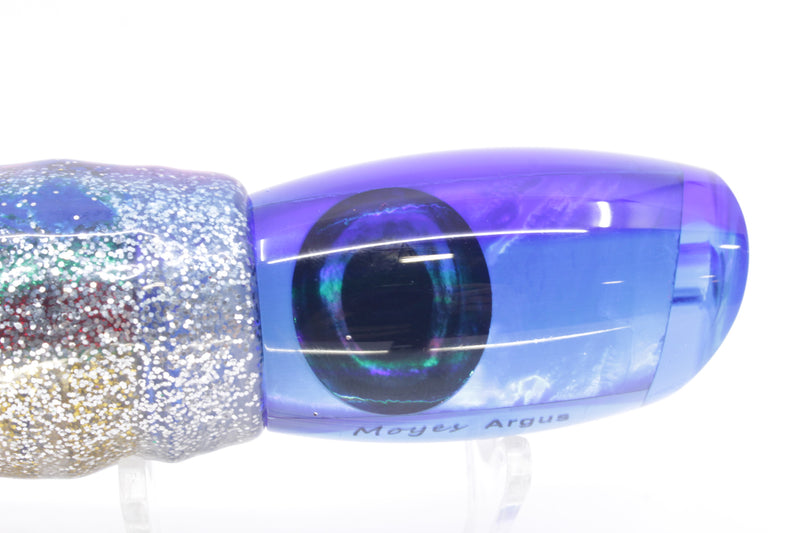 Moyes Lures Ice Blue MOP Blue Back Taxi Eyes Medium Argus 12" 6.5oz Skirted
