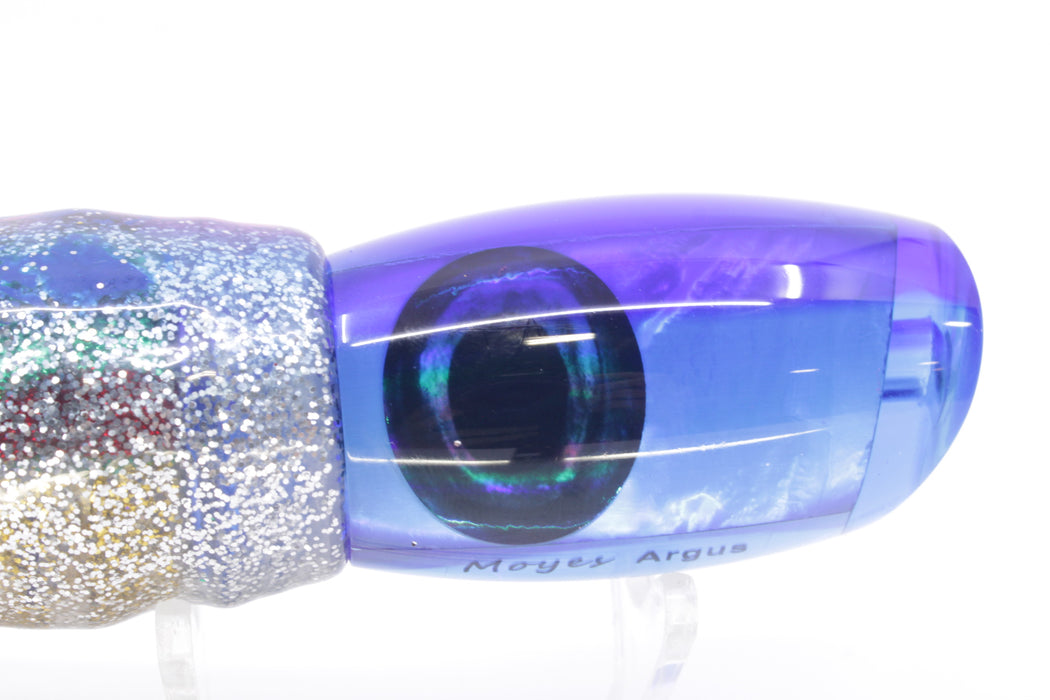 Moyes Lures Ice Blue MOP Blue Back Taxi Eyes Medium Argus 12" 6.5oz Skirted