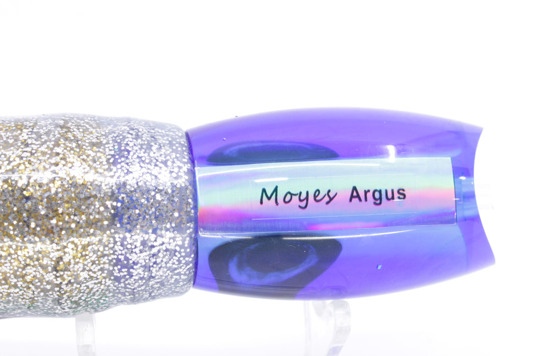 Moyes Lures Ice Blue MOP Blue Back Taxi Eyes Medium Argus 12" 6.5oz Skirted