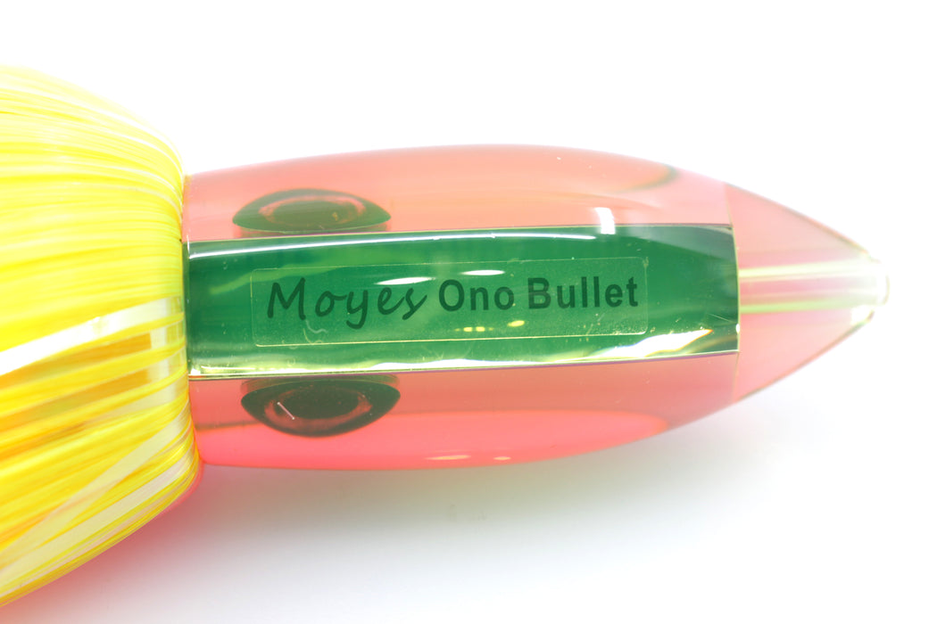 Moyes Lures Pink-Yellow Mirrored Medium Ono Bullet 9" 5.5oz Skirted Pink-Yellow Hair