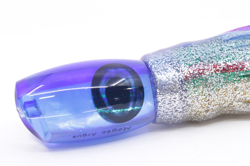Moyes Lures Ice Blue MOP Blue Back Taxi Eyes Medium Argus 12" 6.5oz Skirted