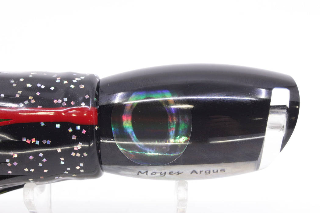 Moyes Lures Black Pearl Black Back Medium Argus 12" 6.5oz Skirted Black/Rrainbow
