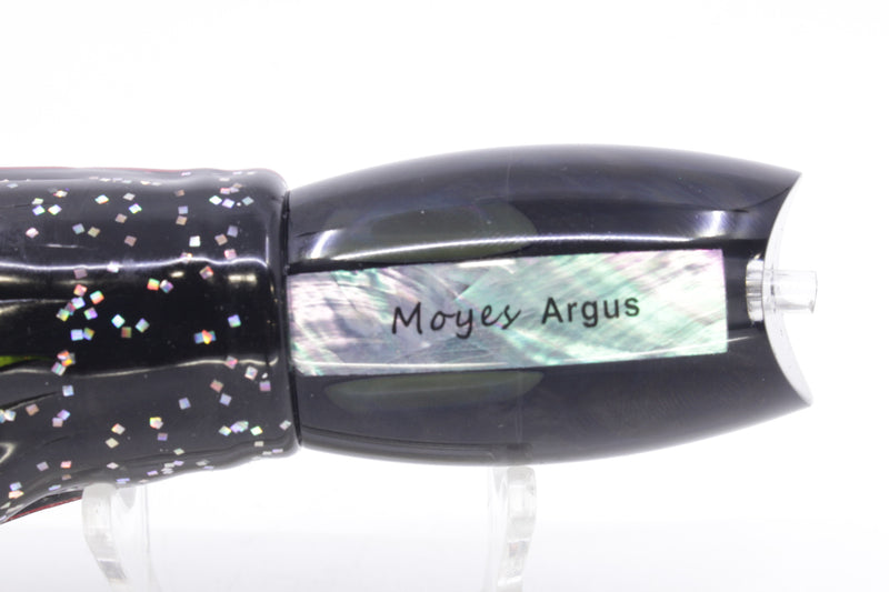 Moyes Lures Black Pearl Black Back Medium Argus 12" 6.5oz Skirted Black/Rainbow