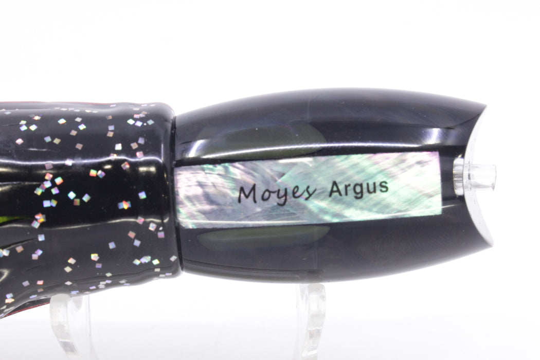 Moyes Lures Black Pearl Black Back Medium Argus 12" 6.5oz Skirted Black/Rrainbow