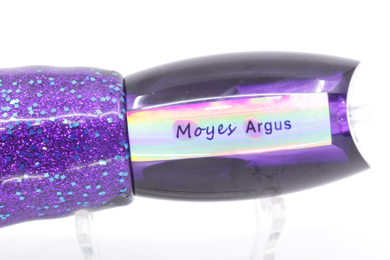 Moyes Lures Purple MOP Black Back Medium Argus 12" 6.5oz Skirted Black-Blue-Purple