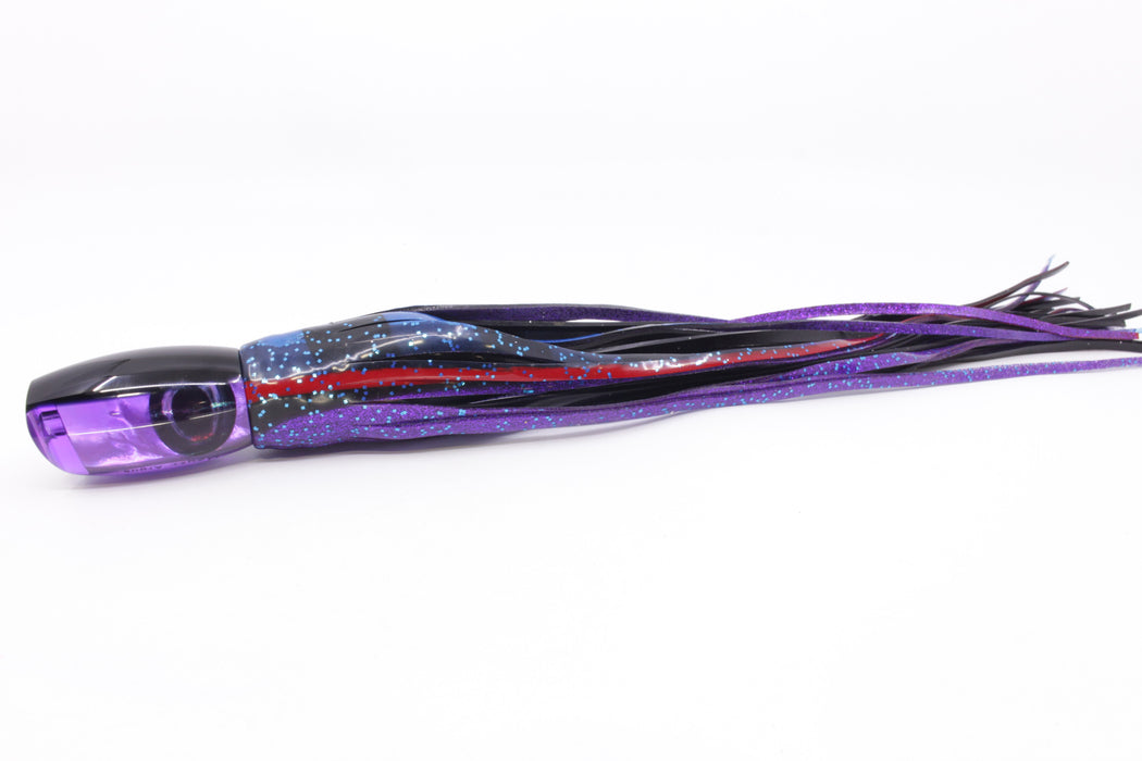 Moyes Lures Purple MOP Black Back Medium Argus 12" 6.5oz Skirted Black-Blue-Purple