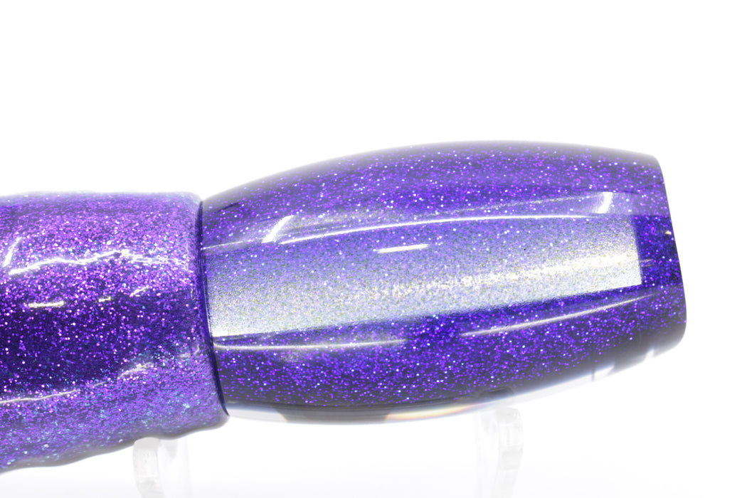 Moyes Lures Mirrored Blue-Black Back Medium Argus 12" 6.5oz Skirted Purple-Silver