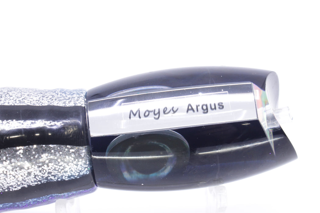 Moyes Lures Mirrored Blue-Black Back Medium Argus 12" 6.5oz Skirted Purple-Silver