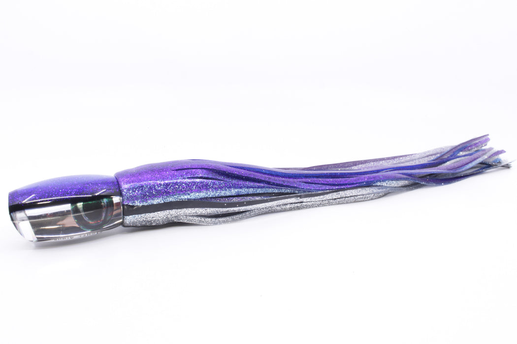Moyes Lures Mirrored Blue-Black Back Medium Argus 12" 6.5oz Skirted Purple-Silver