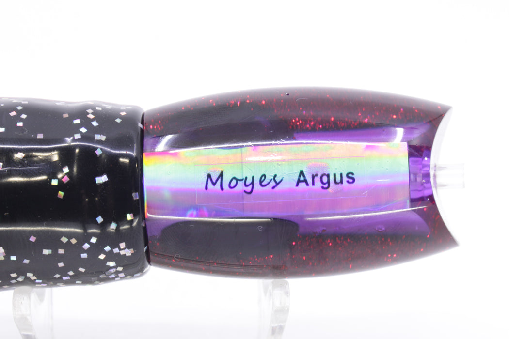 Moyes Lures Purple MOP Black-Red Back Medium Argus 12" 6.5oz Skirted Black/Purple