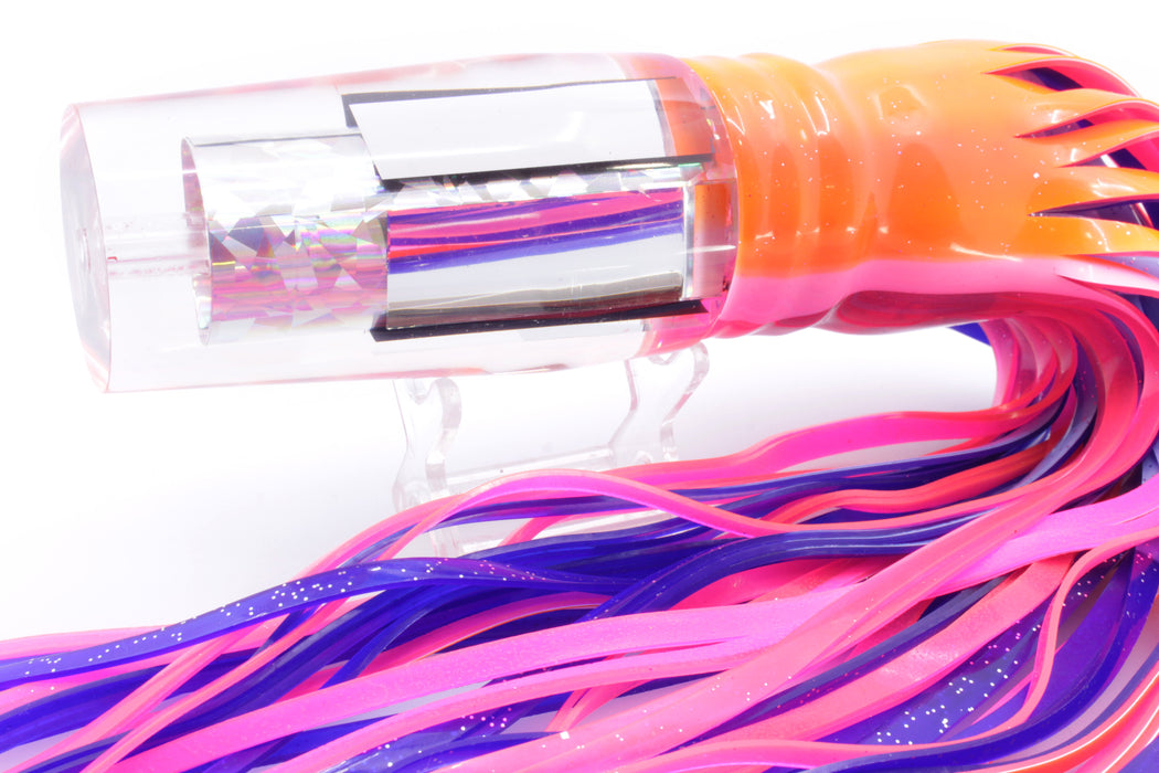 Aloha Lures Clear Mirrored Silver Rainbow Sundowner 14" 11.5oz Skirted Orange-Pink/Blue