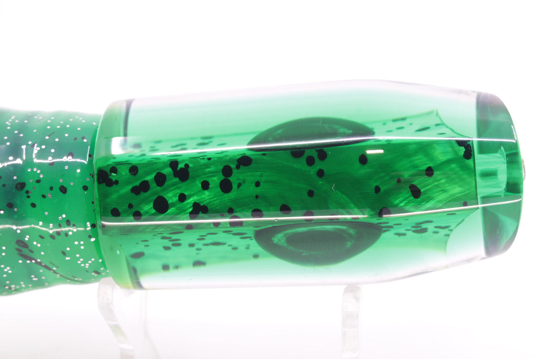 Moyes Lures Mahi MOP Green Back Taxi Eyes Davey Boy 12" 8oz Skirted Mahi